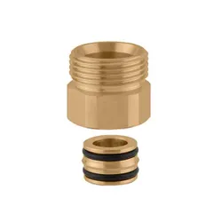 Draadovergangsstuk, messing, 23 p .1,5 M  x  3/4" M, Caleffi 383